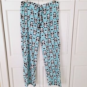 Just Love fuzzy panda pajama bottoms